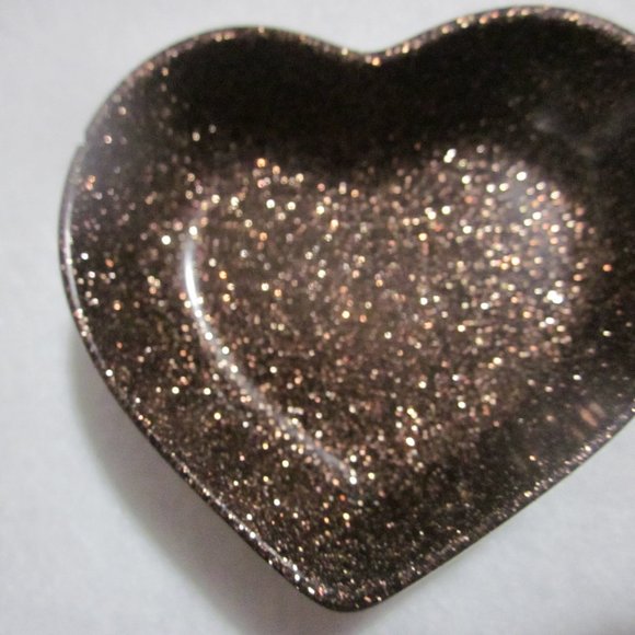 Brown Shimmer Small Heart Trinket Bowl - Picture 3 of 4